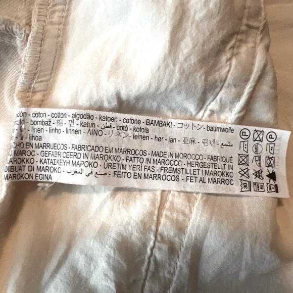 ZARA basic cotton/linen pants size large - Picture 6 of 6